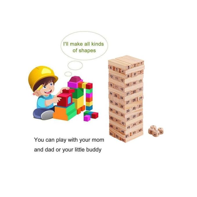 JENGA TOYS GAMES MULTICOLOR 48 PCS Blocks