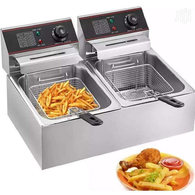 Double Commercial Electric Deep Fryer 12L