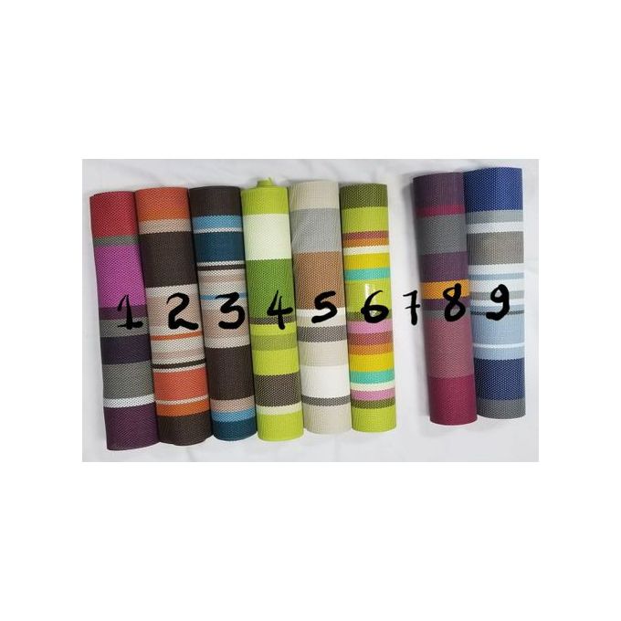 Placemats/Table Mat - 45cm x 32cm - 6Pcs With Runner - Multicolor Stripped