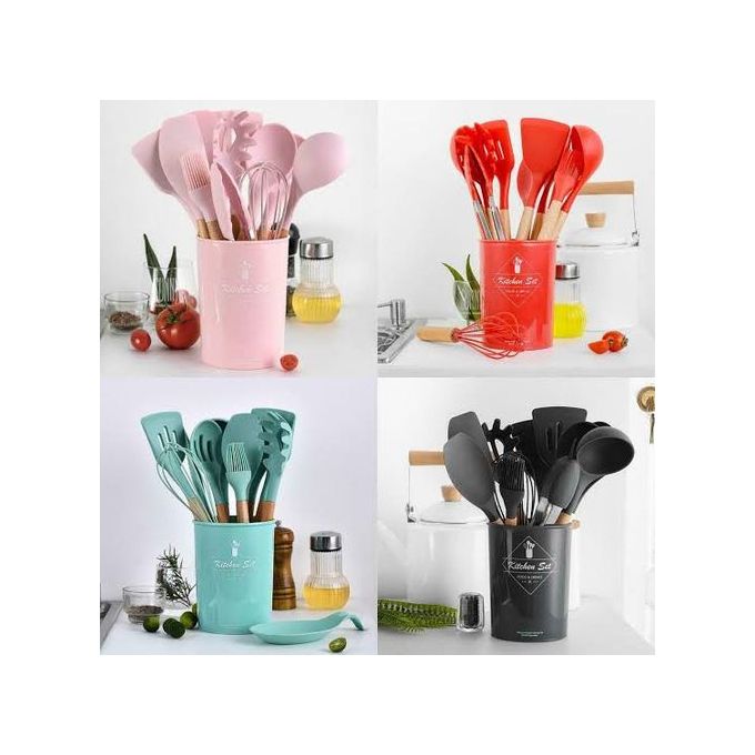 Silicone Non-Stick Cooking Spoons Set