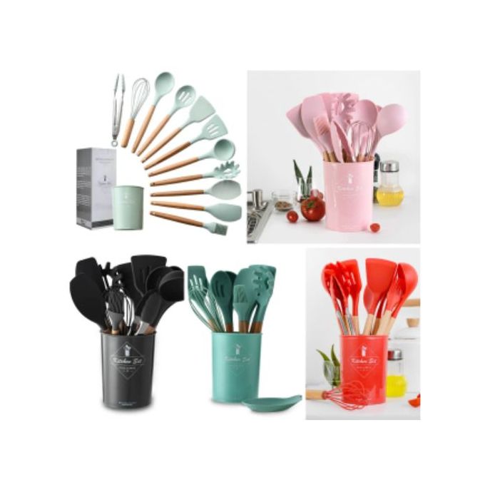 Silicone Non-Stick Cooking Spoons Set