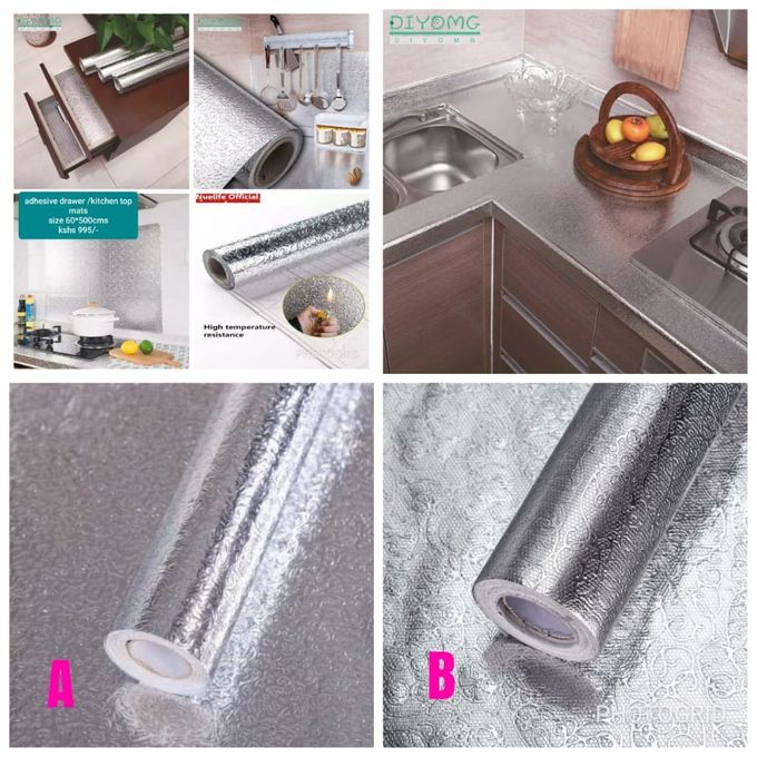 Adhesive aluminium drawer liner/Kitchen Aluminum Foil 60*500cm