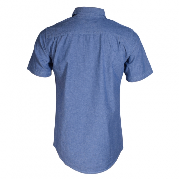 Zecchino Blue Chambray Men's Short Sleeved Shirts