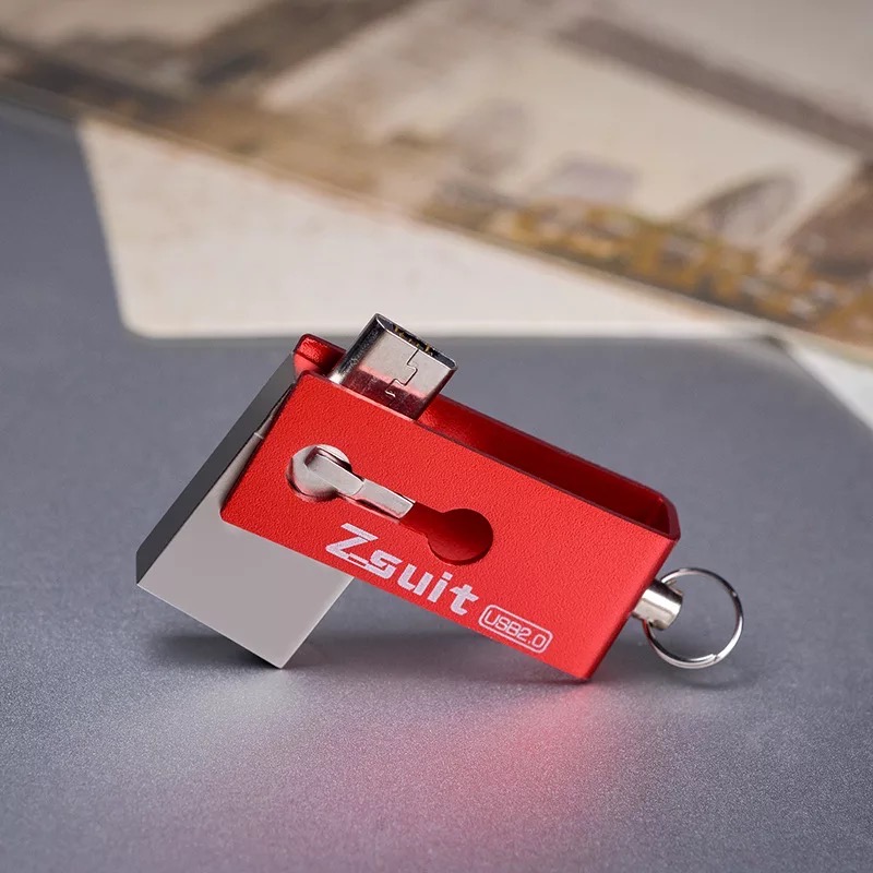 Metal mobile phone storage U disk 2 in one OTG USB adapter used by both android phone and computer