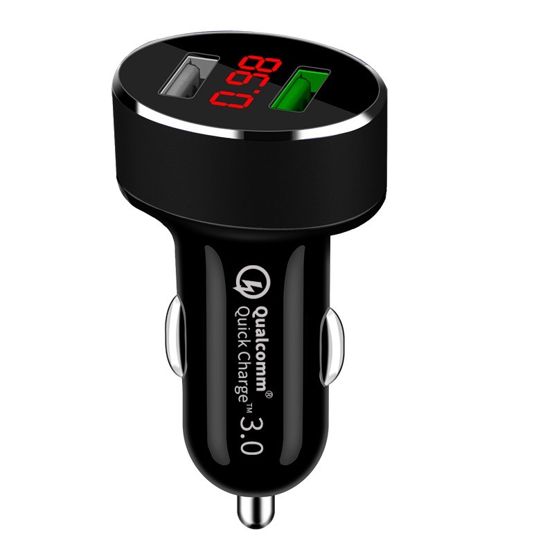 QC 3.0 Quick Charger Double USB Car Charger Sixfold Protection with CE FCC RoHS Authentication
