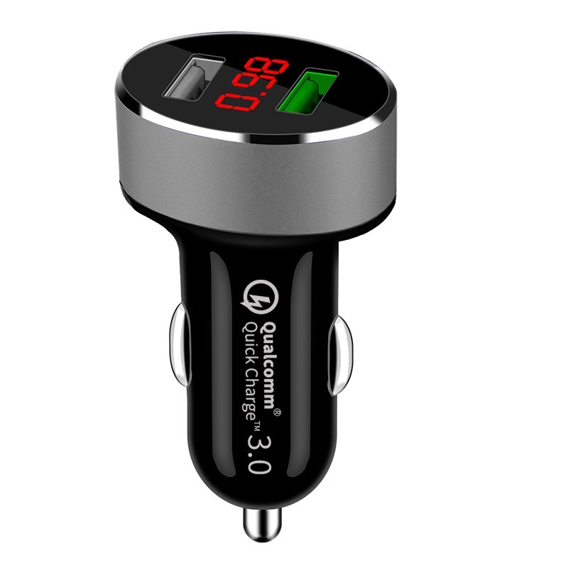 QC 3.0 Quick Charger Double USB Car Charger Sixfold Protection with CE FCC RoHS Authentication