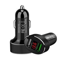 QC 3.0 Quick Charger Double USB Car Charger Sixfold Protection with CE FCC RoHS Authentication champagne red QC3.0 Quick Charger