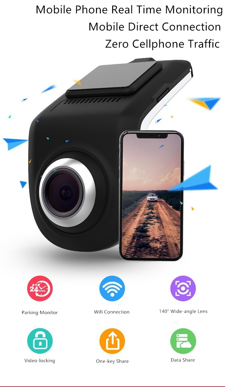 Android USB Camera Radar Detector Automobile Data Recorder Wide-angle Hidden WIFI Driving Recorder