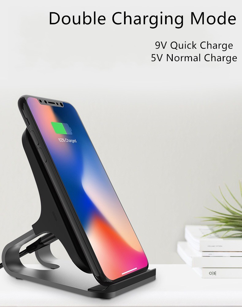 Wireless Quick Charger 9V Fast Charging for iPhone Huawei Samsung etc.