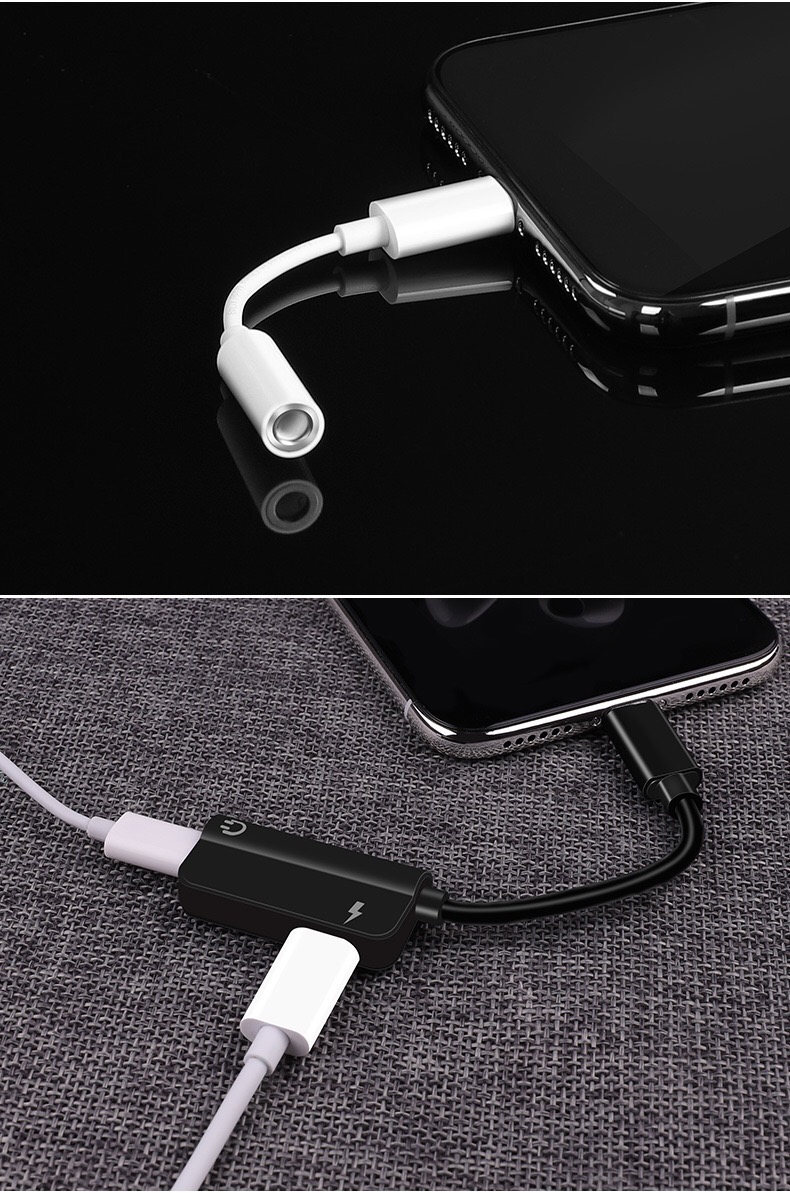 Lightning to 3.5mm earphones audio interface OTG Adapter Cable USB Cable Converter Data Cable