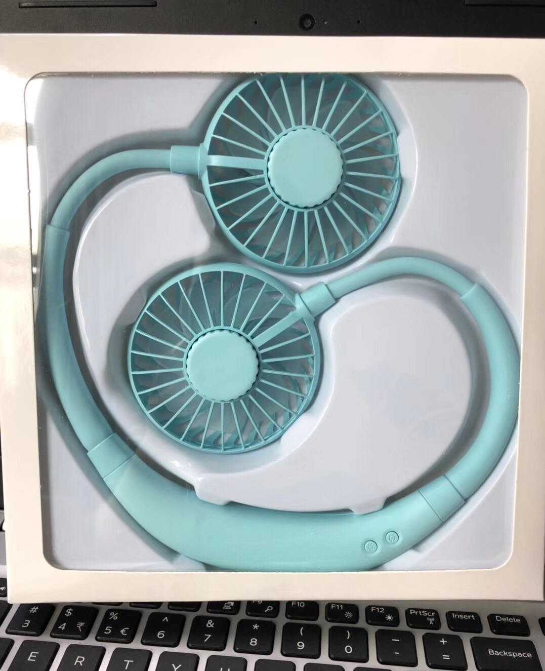 Portable mini sports fan top quality rechargeable neck cooling equipment wearable fan