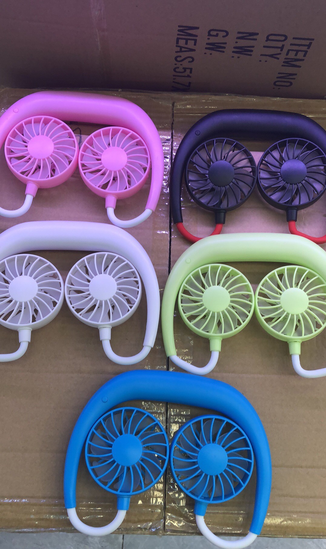 Portable mini sports fan top quality rechargeable neck cooling equipment wearable fan
