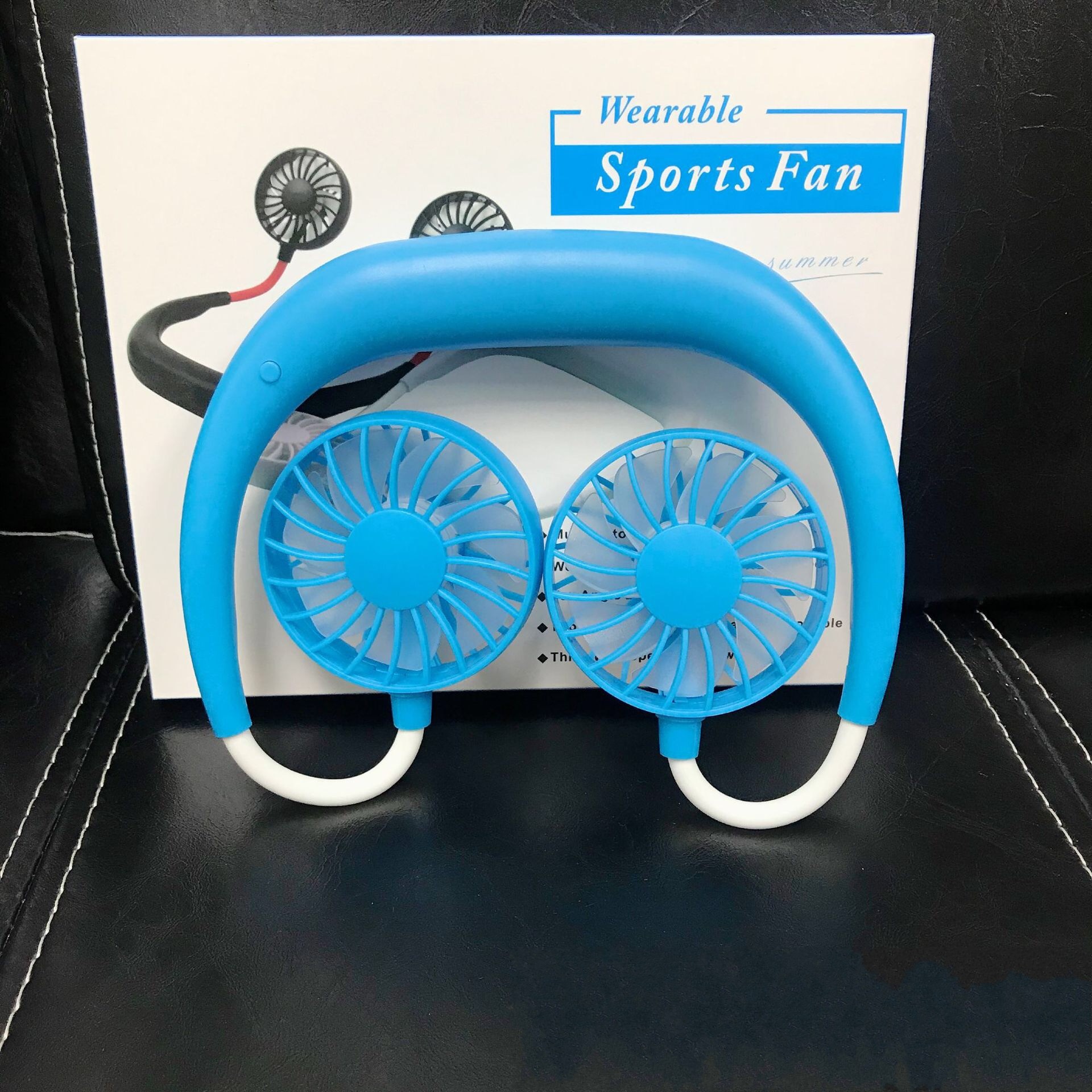 Portable mini sports fan top quality rechargeable neck cooling equipment wearable fan