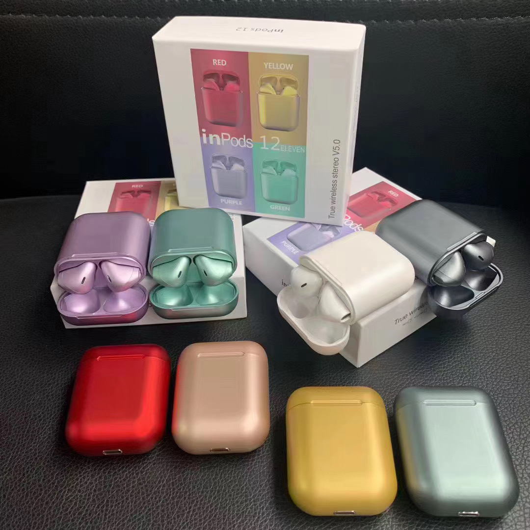 Popup touch finger print inpods12 tws earbuds earpods pro bluetooth earphones for iphone and android phones