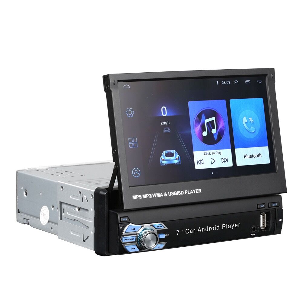 Retractable central mainboard 7 inch screen android car navigation steering wheel control