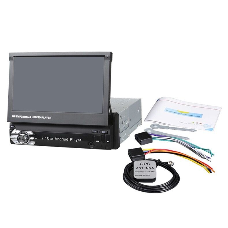 Retractable central mainboard 7 inch screen android car navigation steering wheel control