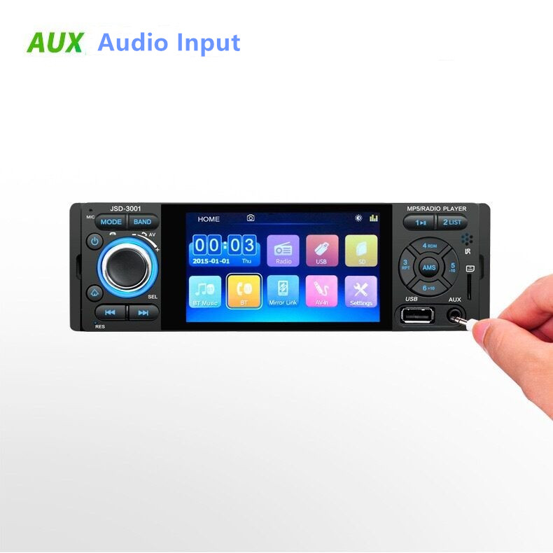 Car 4.1 inches captive touch screen U disk card plug  bluetooth MP5 player