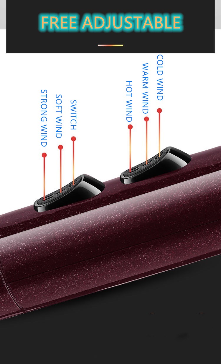 Powerful Low Noise Warm Cold Hot Wind Styling Mini Hair Dryer Professional Blowers Blow Dryer with Combs