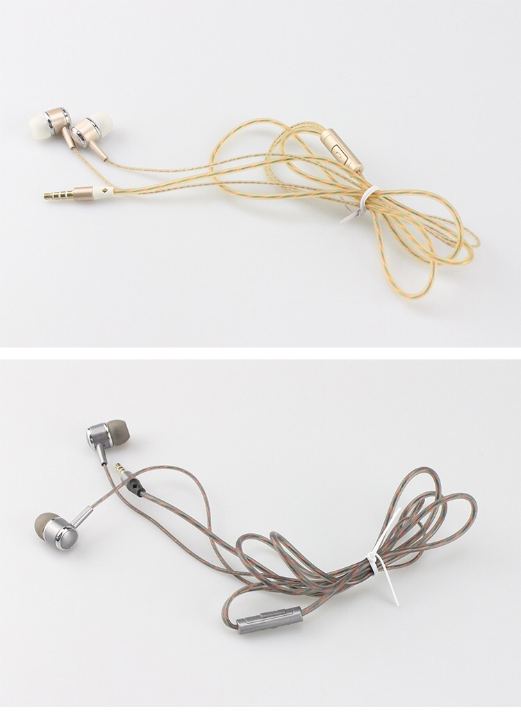 Portable bag earphones with case heavy bass earbuds for phones