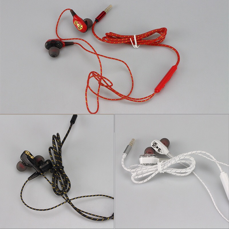 Portable bag earphones with case heavy bass earbuds for phones