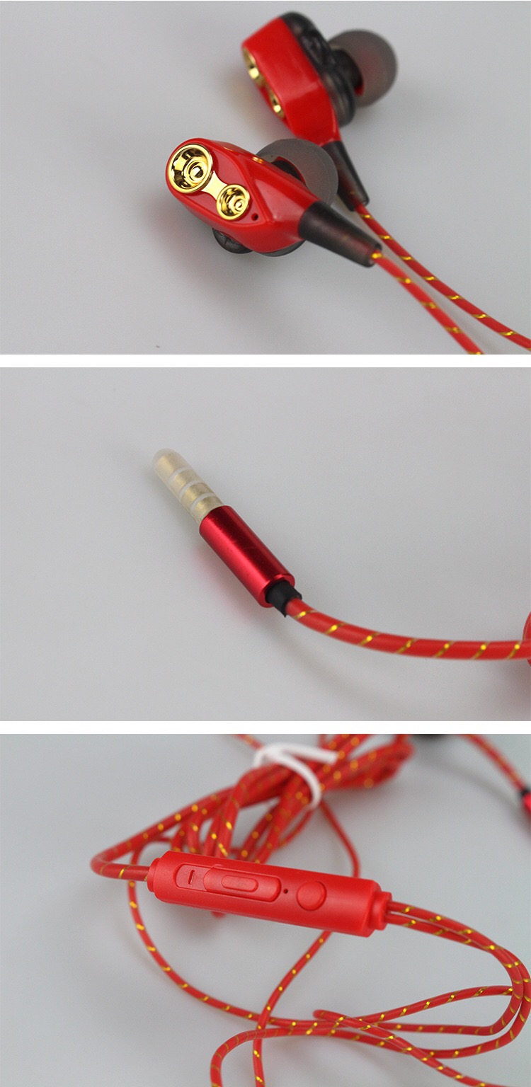 Portable bag earphones with case heavy bass earbuds for phones