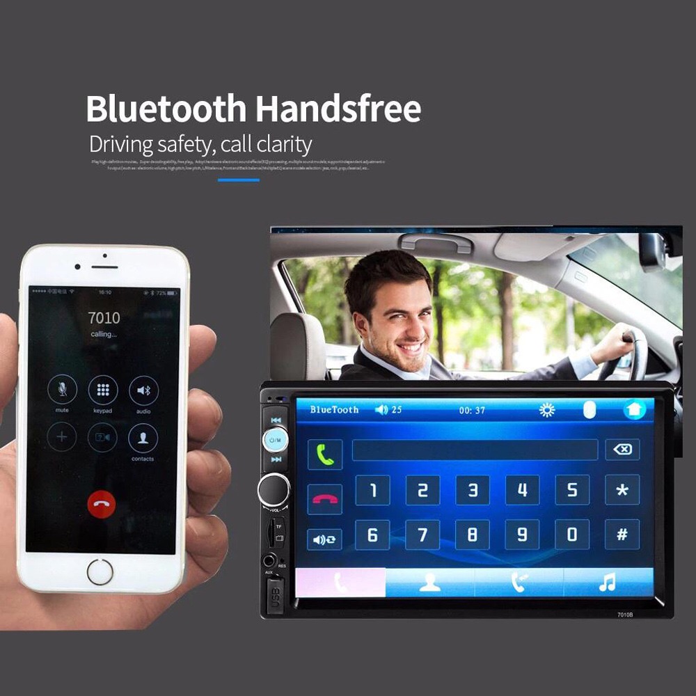 Car steering wheel control central mainboard 7inch touch screen mp5 mirror reversing monitor 1080P