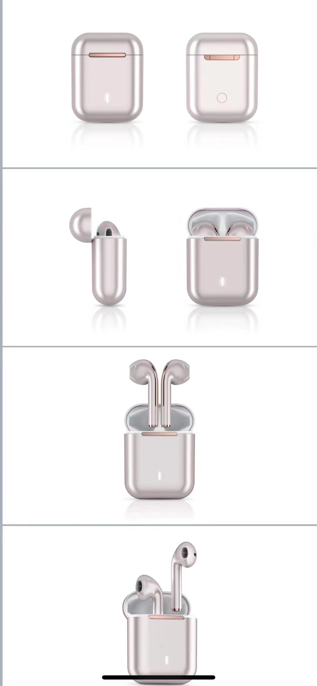 Noice cancelling big battery earphones hall switch inpods finger print operation airpods TWS J18