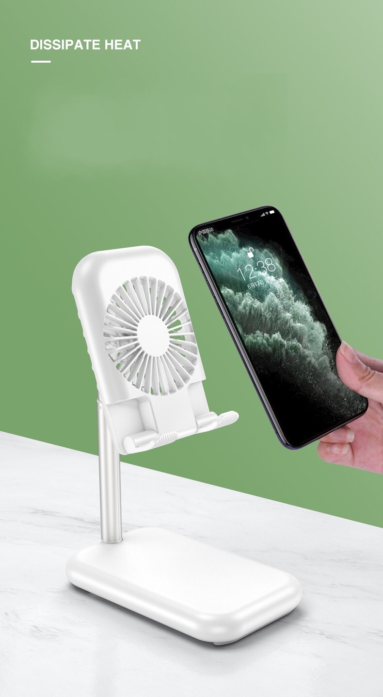 Foldable fan mobile phone ipad bracket usb portable fan hands free stand