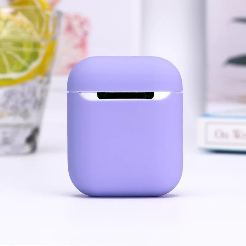 Anti-fall silicone rubber cover dust proof bluetooth wireless earphone case for tws airpods