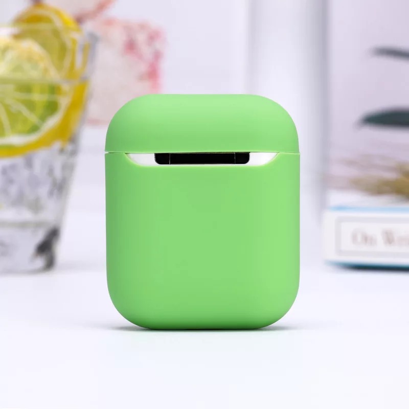 Anti-fall silicone rubber cover dust proof bluetooth wireless earphone case for tws airpods