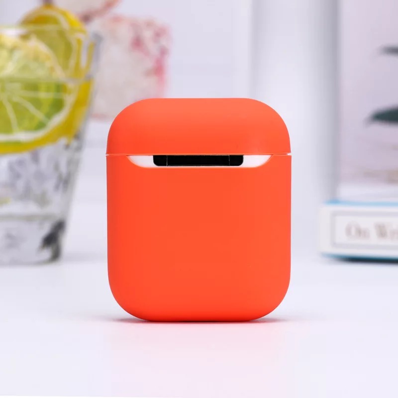 Anti-fall silicone rubber cover dust proof bluetooth wireless earphone case for tws airpods