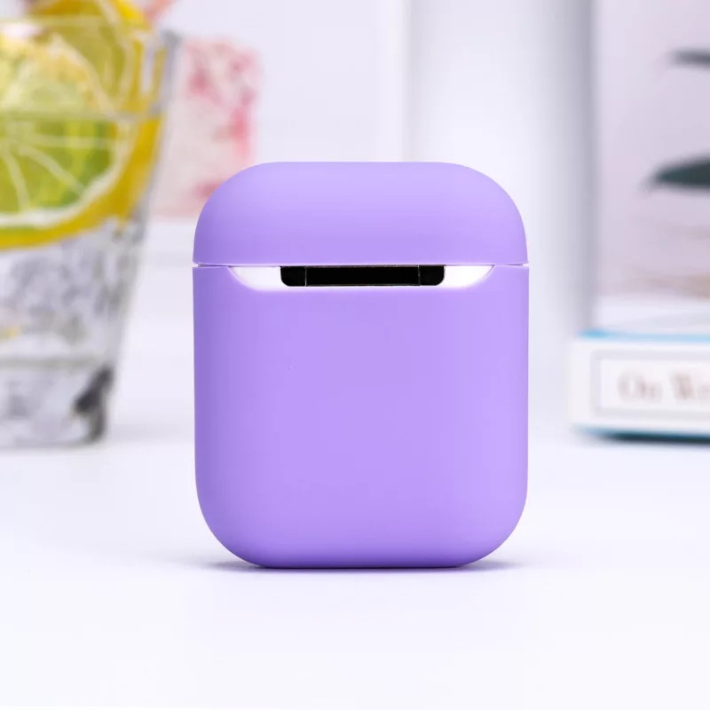 Anti-fall silicone rubber cover dust proof bluetooth wireless earphone case for tws airpods