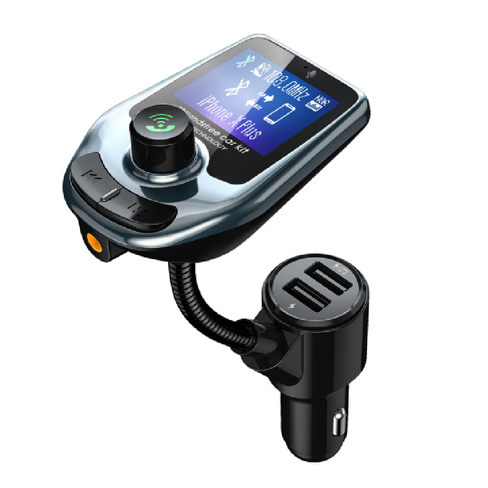 D4 Big Display Led Car Dual USB Bluetooth Charger FM Transmitter Radio MP3 Player Quick Charger