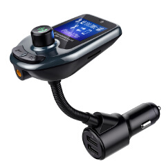 D4 Big Display Led Car Dual USB Bluetooth Charger FM Transmitter Radio MP3 Player Quick Charger