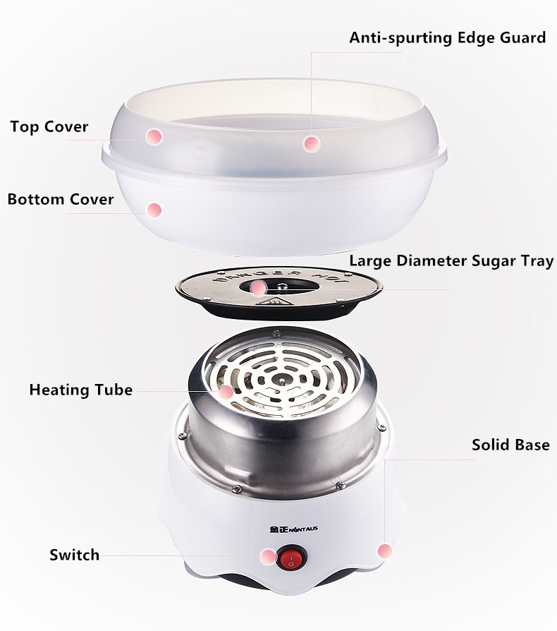 Automatic Cotton Candy Machine Home-made Marshmallow Maker