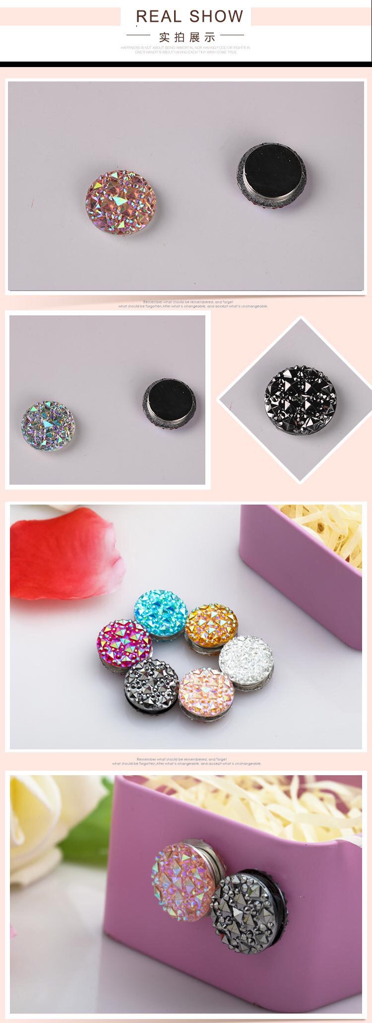 Muslim lady head scarf strong magnetic anti slip brooch pin clips hijab