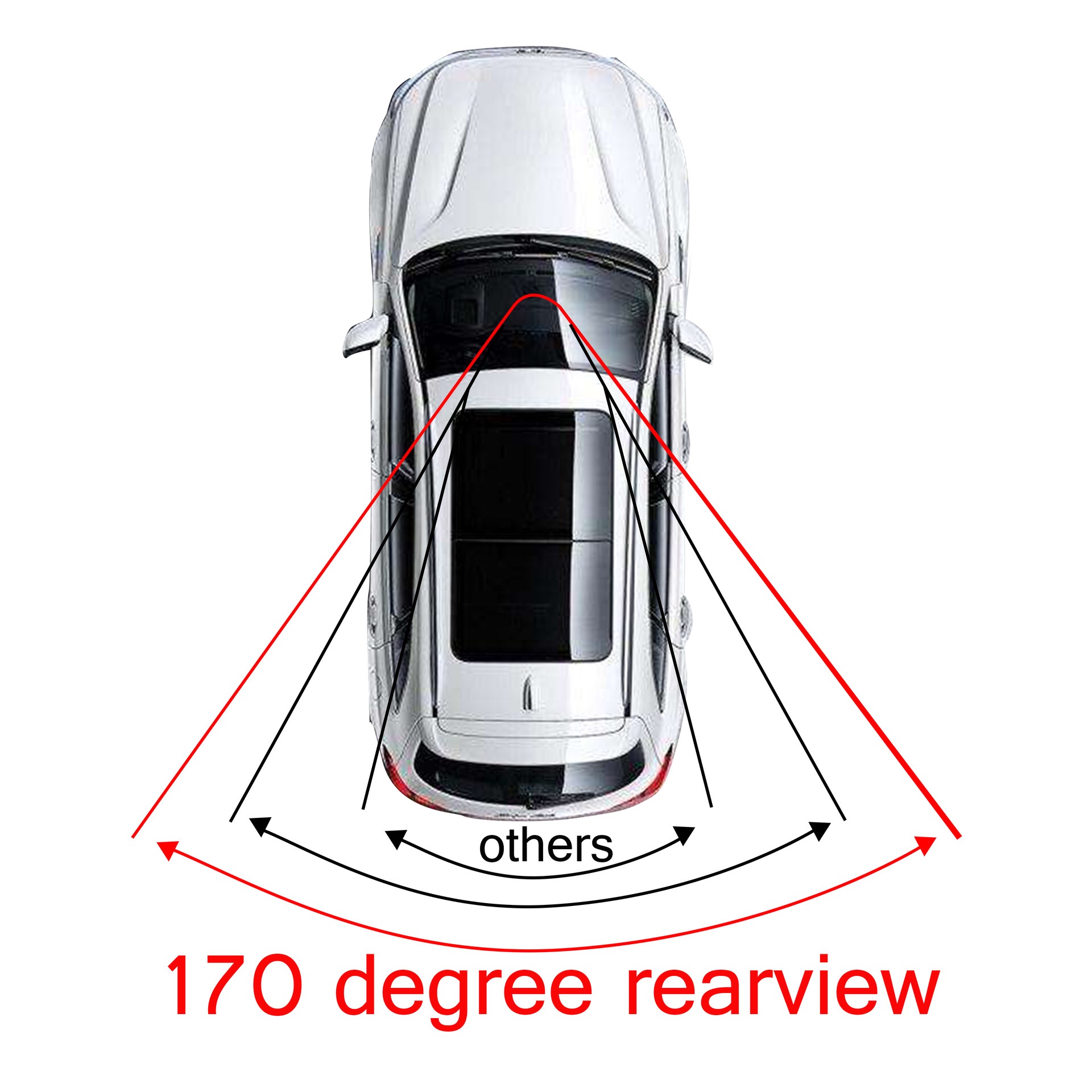 HD reversing car monitor camera CCD night vision rear view backup surveillance rear camera for car