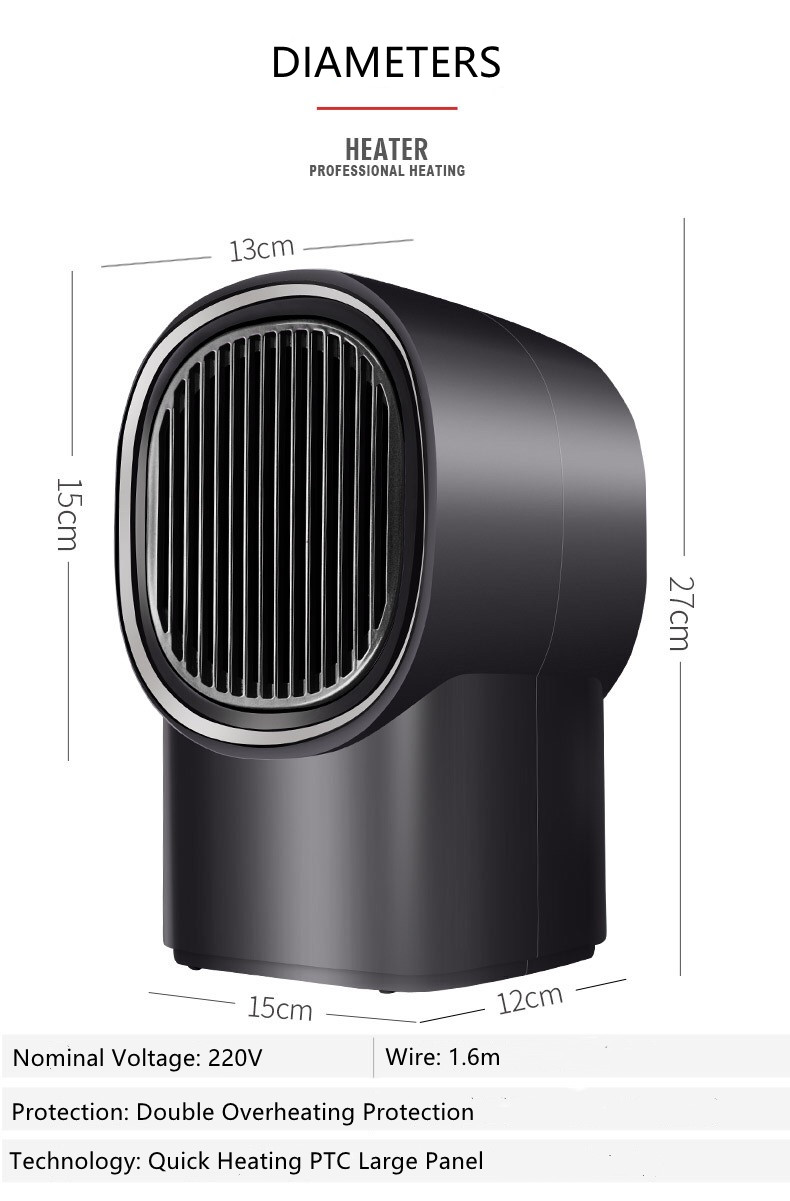 Portable powerful warmer compact heater dorm office school bedroom fast heating table heater