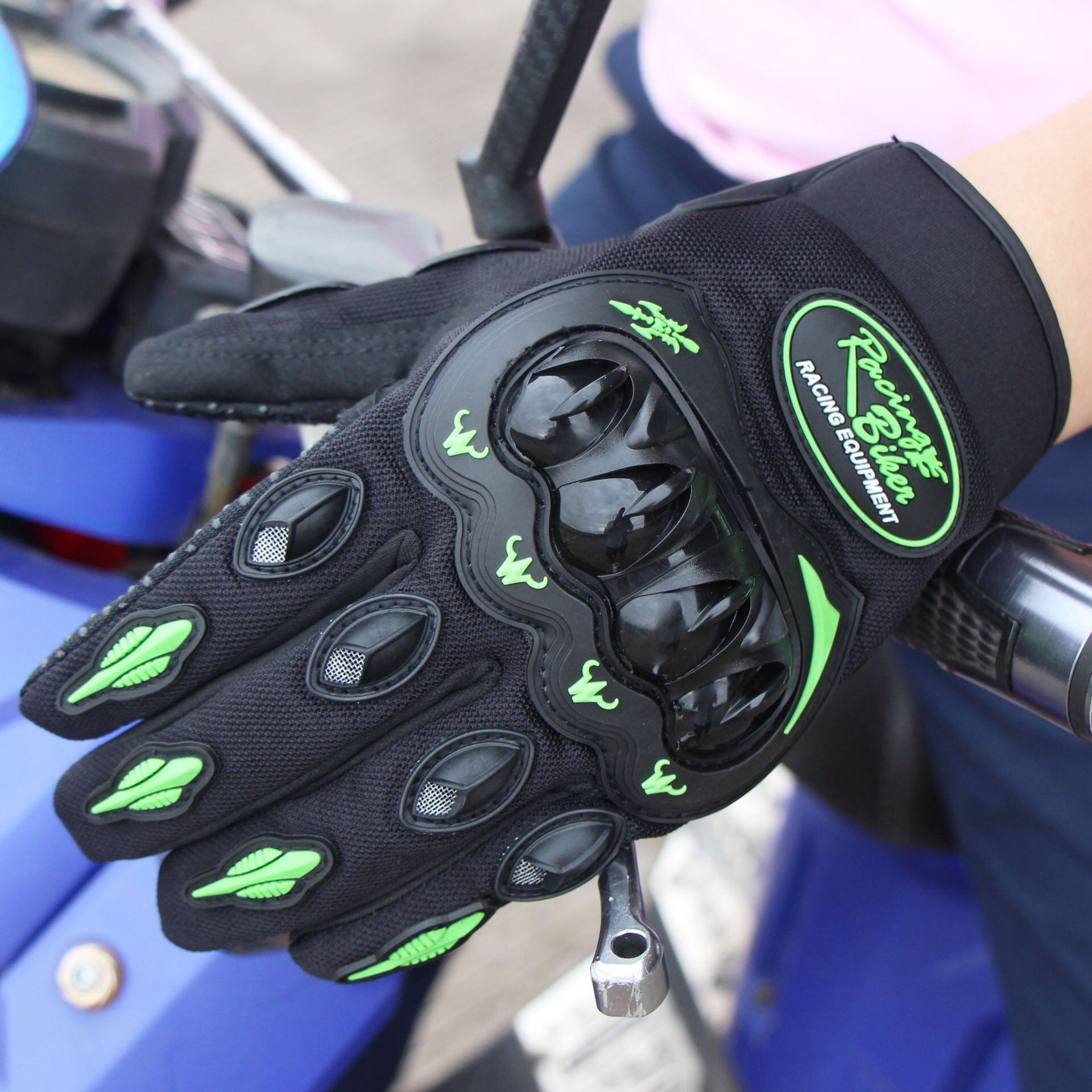 Outdoor sport cycling protection full finger tactical cycling gloves motorbike armored motocross  riding motorcycle rider shock resistant racing outdoor motorcycle gloves