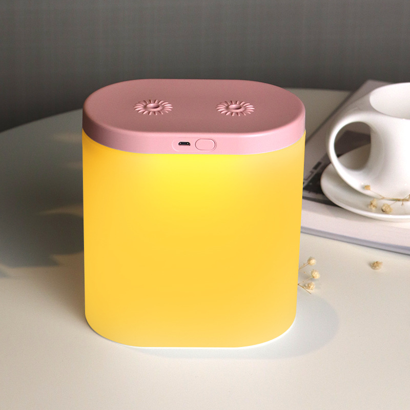 Office mist maker refresher 2L big capacity warm light dual diffuser usb mute home LED night light air humidifier