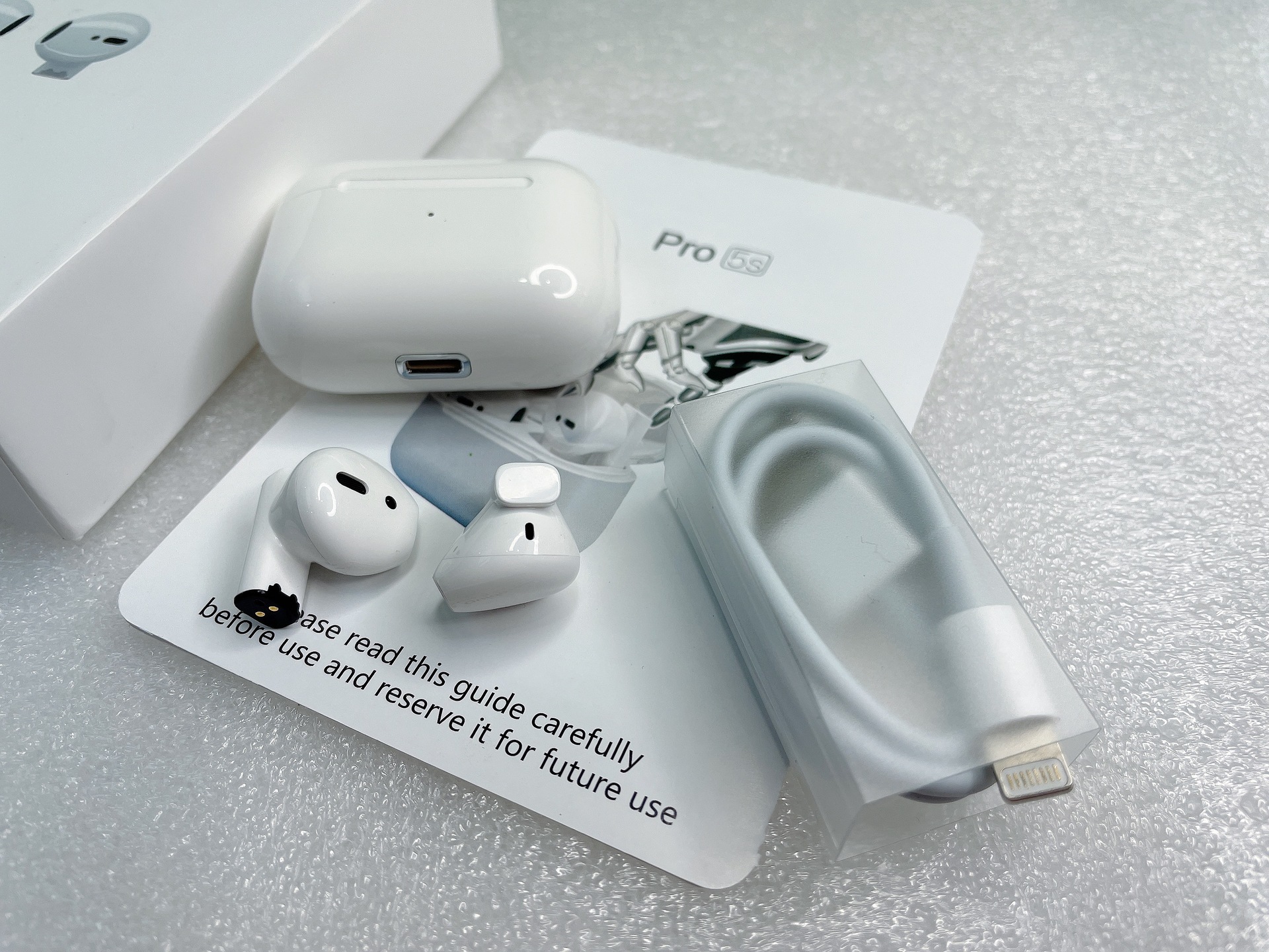 The fifth generation finger print true wirless bluetooth tws earphones noise cancelling earbuds top tier super bass  inpods for android ios smart phones