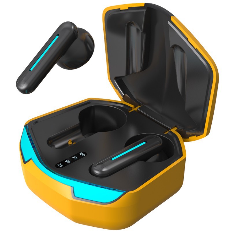 Gaming finger print touch digital display earbuds tws ture wireless bluetooth 5.0 earphones sports touch twins one touch control inpods