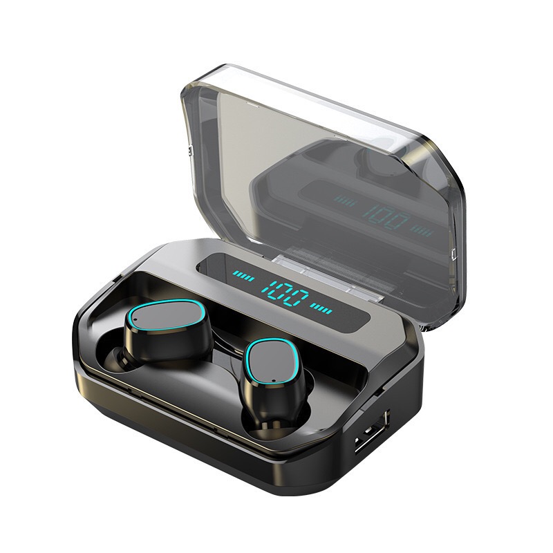 Long battery life charging cabinet sports tws earphones true wireless stereo led display earbuds for smart phones
