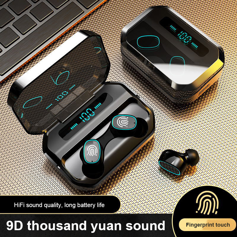 Long battery life charging cabinet sports tws earphones true wireless stereo led display earbuds for smart phones