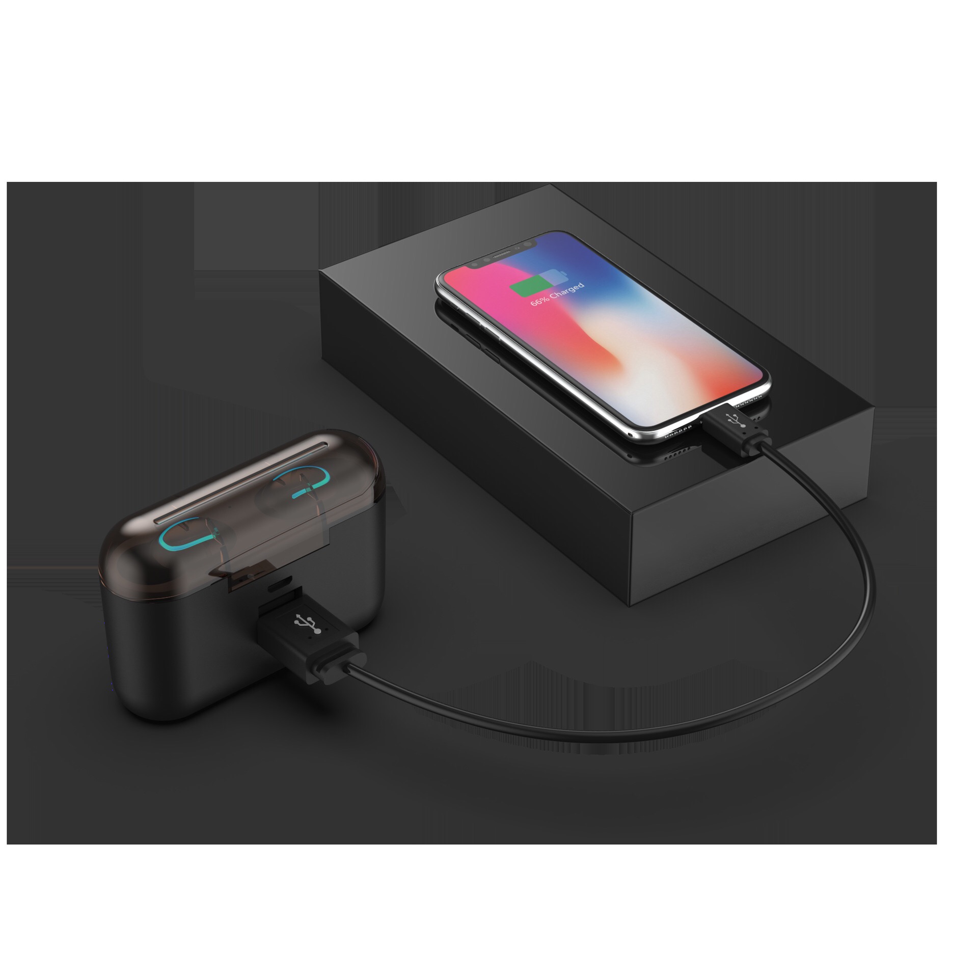 High quality factory big battery earpods waterproof earbuds  tws mobile phone true wireless earphones tws for smart phone