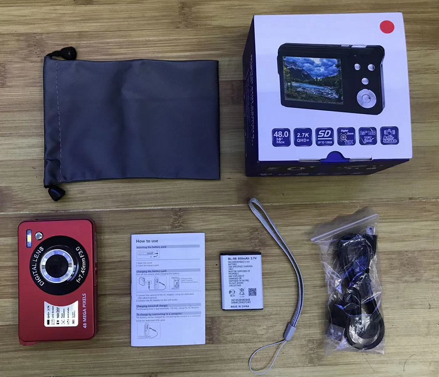 2.7 Inches LCD HD Digital Digital Camera Mini Video Camera 48MP Optical Digital Anti-Shake Camera
