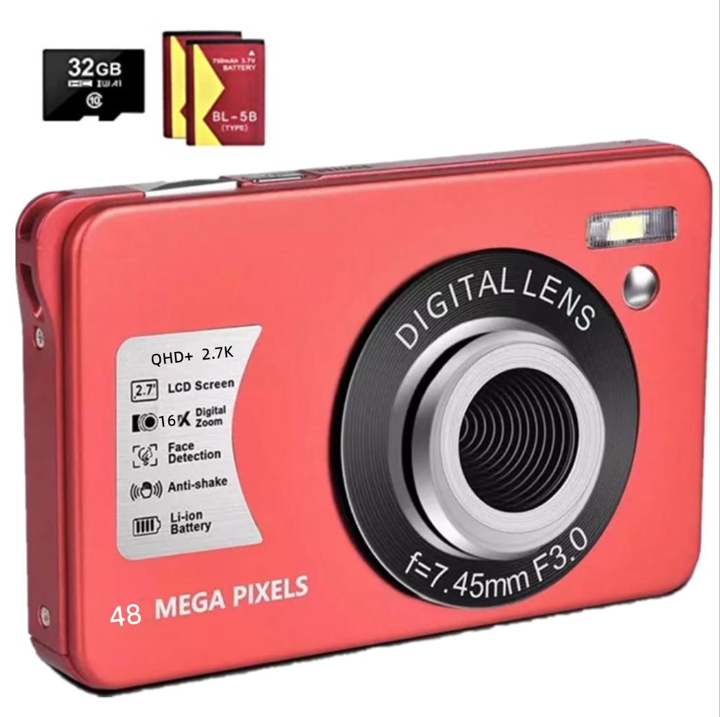 2.7 Inches LCD HD Digital Digital Camera Mini Video Camera 48MP Optical Digital Anti-Shake Camera