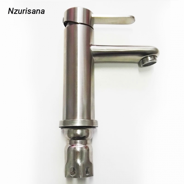 Stainless Steel Sink Faucet Bathroom High Hot And Cold Basin Water