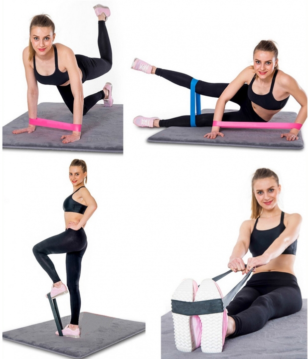 Resistance Bands fitness Loop Yoga Pilates Home GYM Fitness Exercise Workout Training pull up