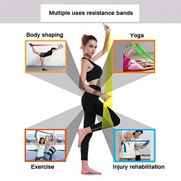 Resistance Bands fitness Loop Yoga Pilates Home GYM Fitness Exercise Workout Training pull up